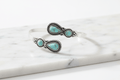Turquoise Stone Silver Cuff Bracelet - HD product shot