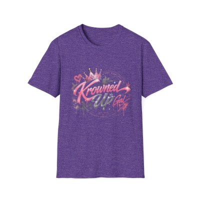 Krowned Up Girl T‑Shirt — Pink Crown Graphic Tee for Women