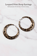 Leopard Print Hoop Earrings